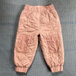 Patagonia Blush Pink Quilted Puff Joggers